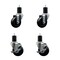 Service Caster 3.5'' SS Soft Rubber Wheel Swivel 1-3/4'' Expanding Stem Caster Set 2 Brakes, 4PK SCC-SSEX20S3514-SRS-2-TLB-2-134 - alternate 1